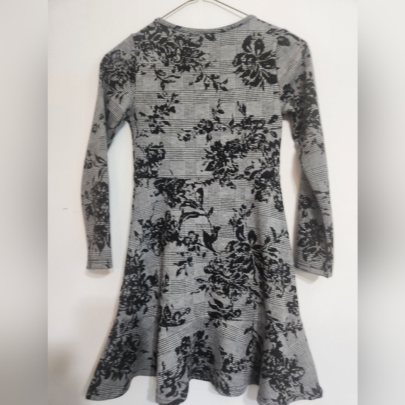 Girls Size 7 8 CHILDRENS PLACE Dress Long Sleeve Black Floral Plaid CASUAL New - Picture 8 of 12